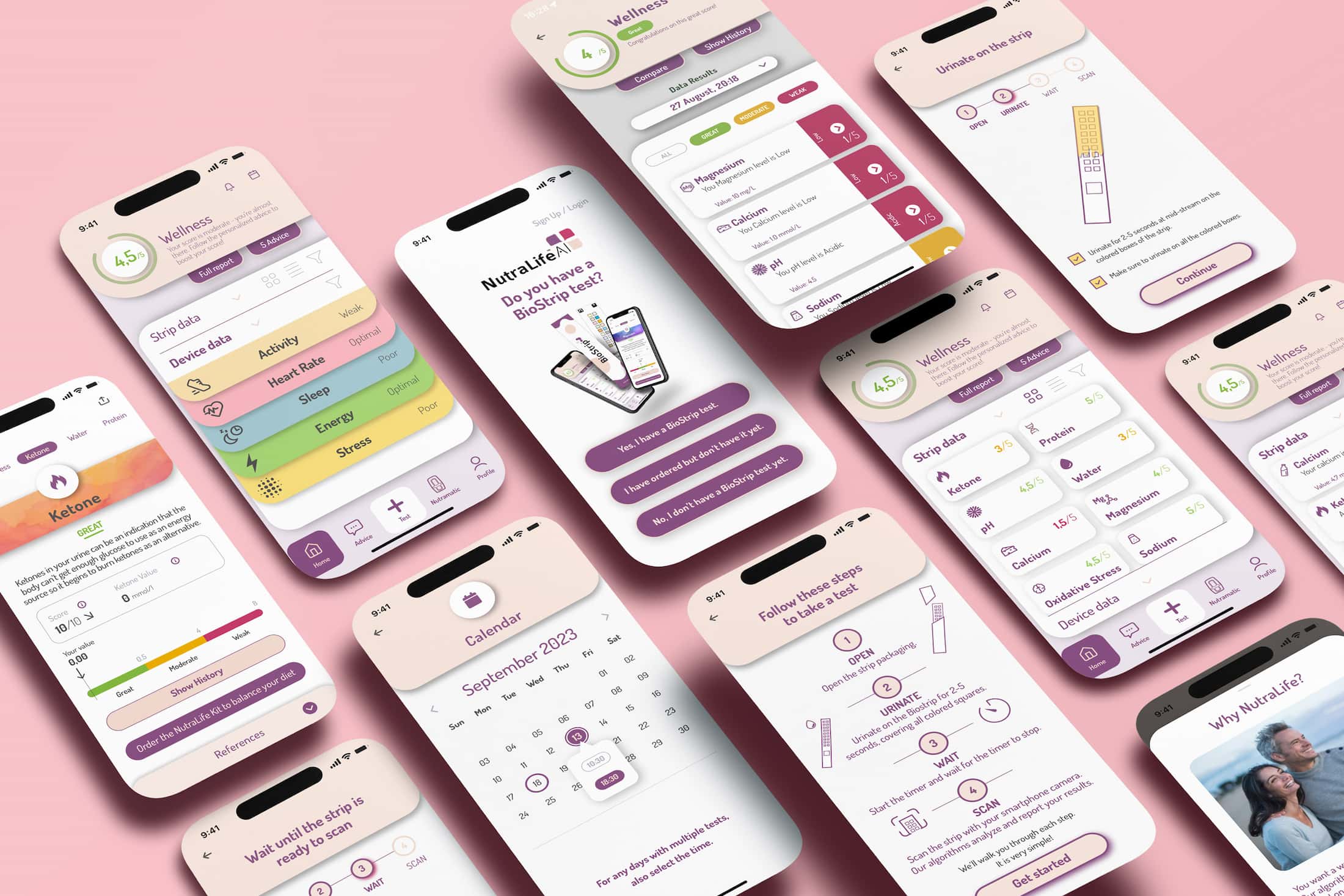 App NutraLife screens