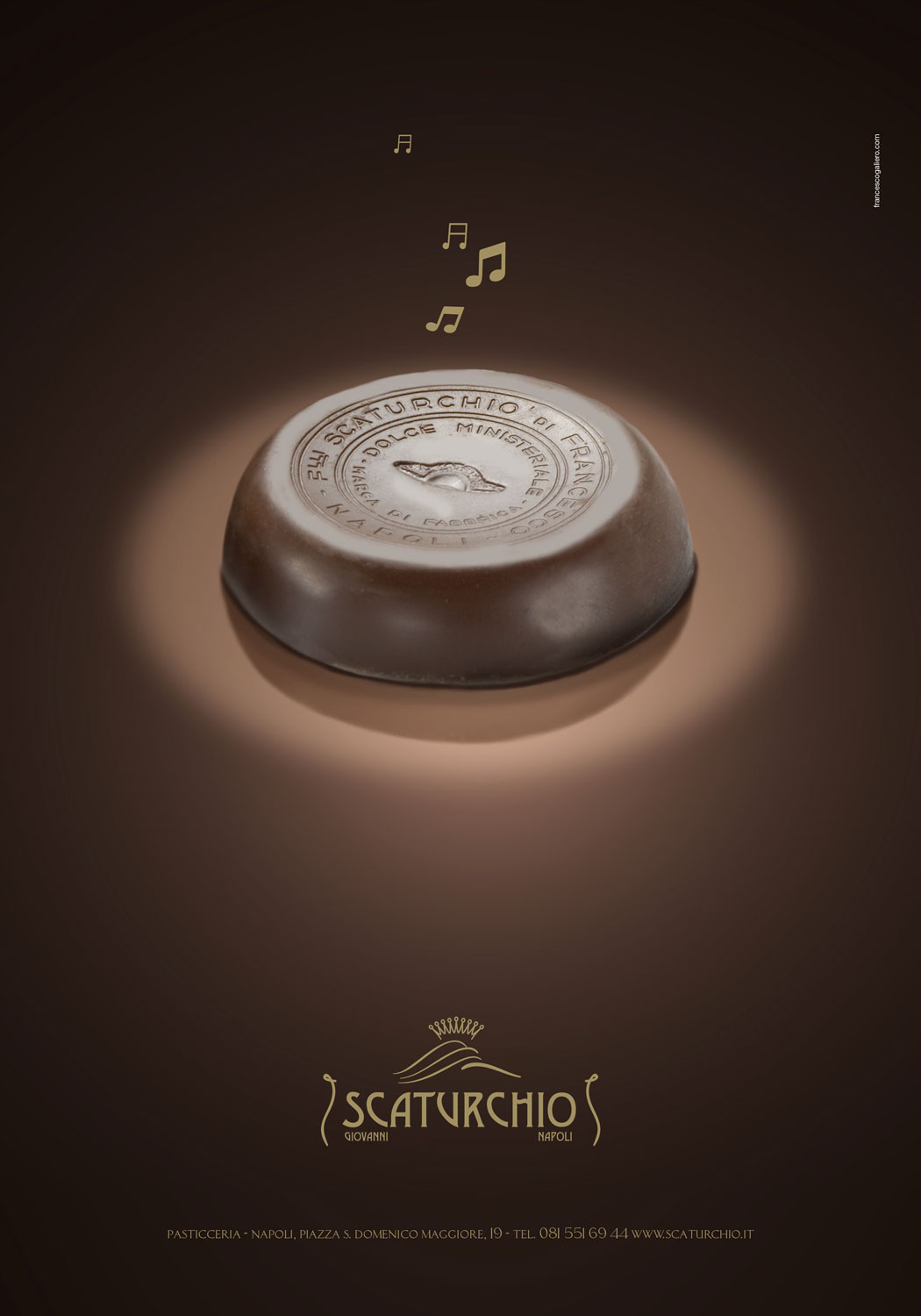 Pasticceria Scaturchio, advertising per il dolce Ministeriale.
